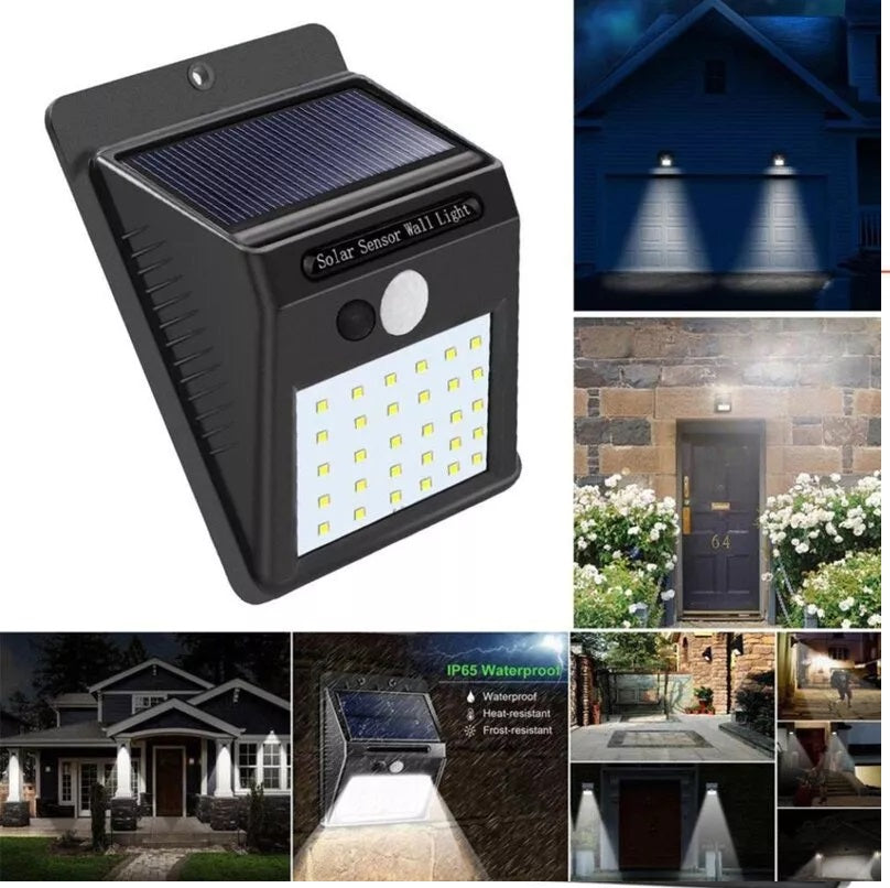 Lámpara 30 led solar con sensor