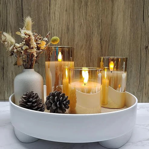 Set de 3 Velas LED Realistas sin Llama