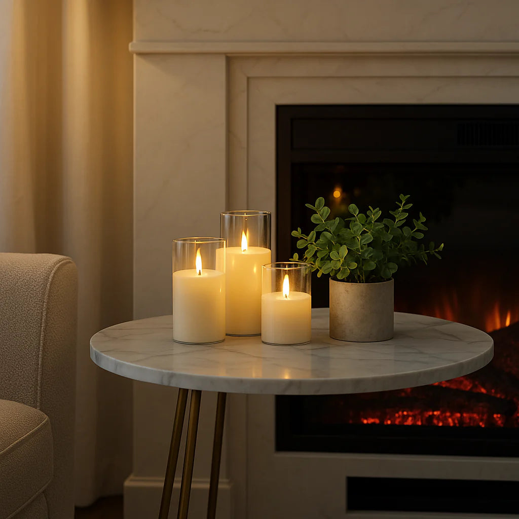 Set de 3 Velas LED Realistas sin Llama