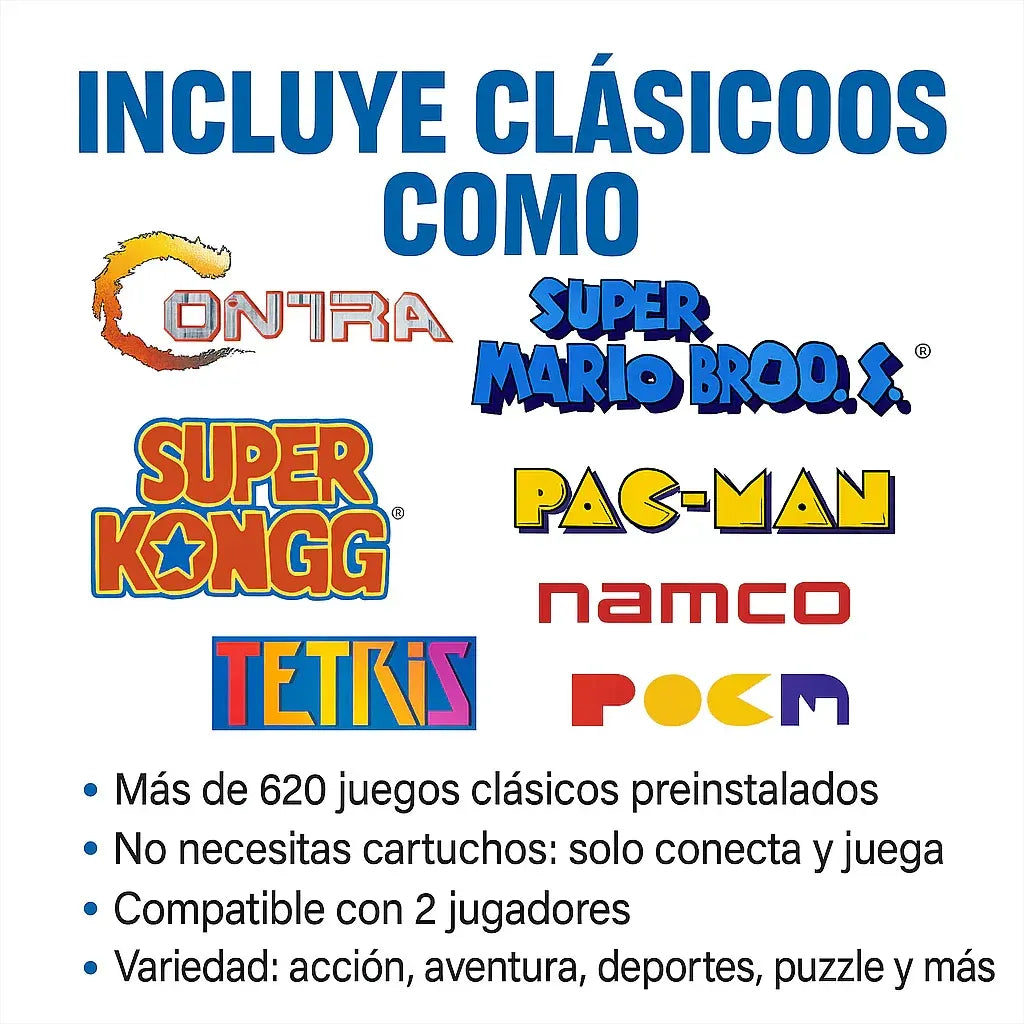 Consola clásica de videojuegos — 620 juegos