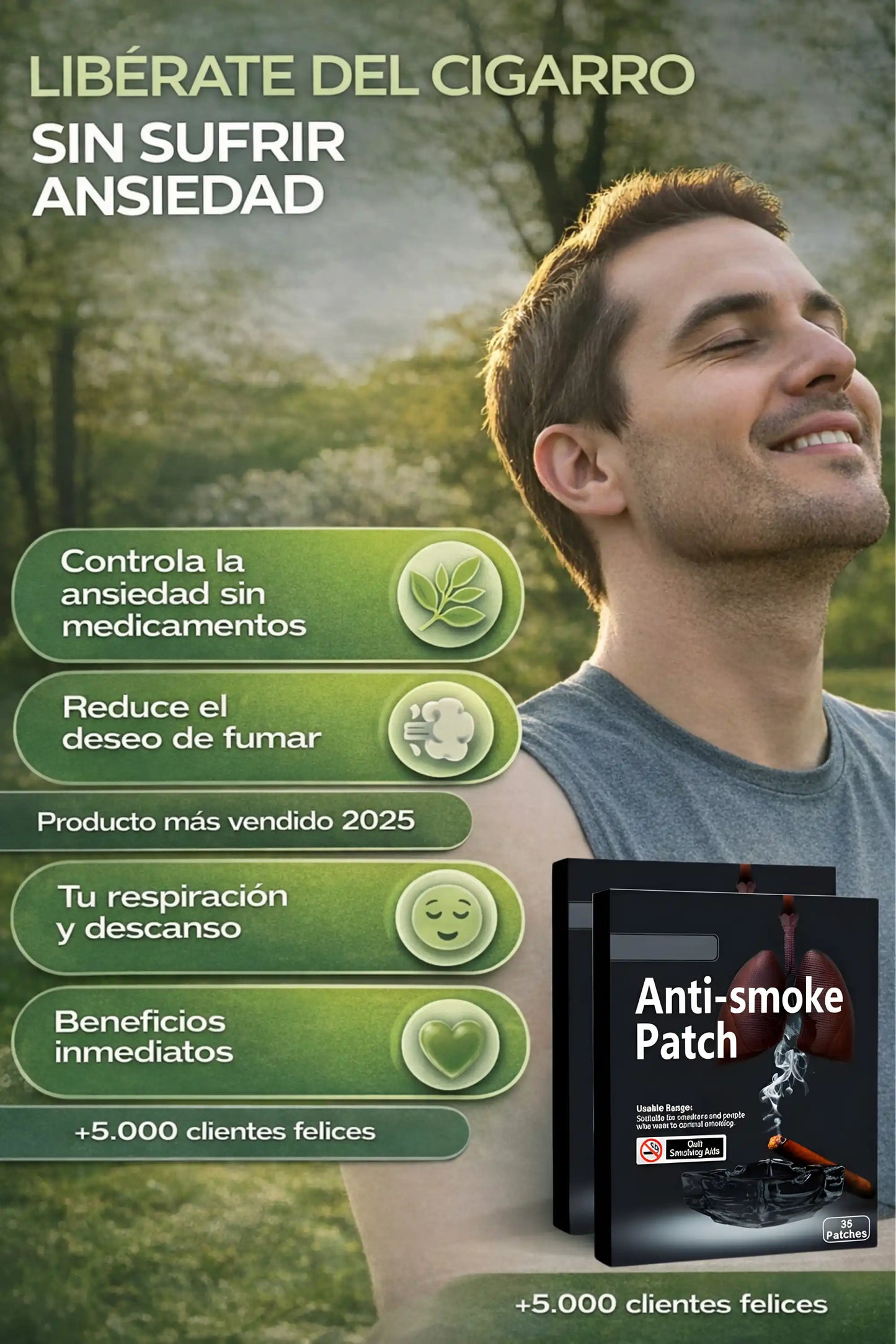 Parches Anti smoke – Dile adiós al tabaco