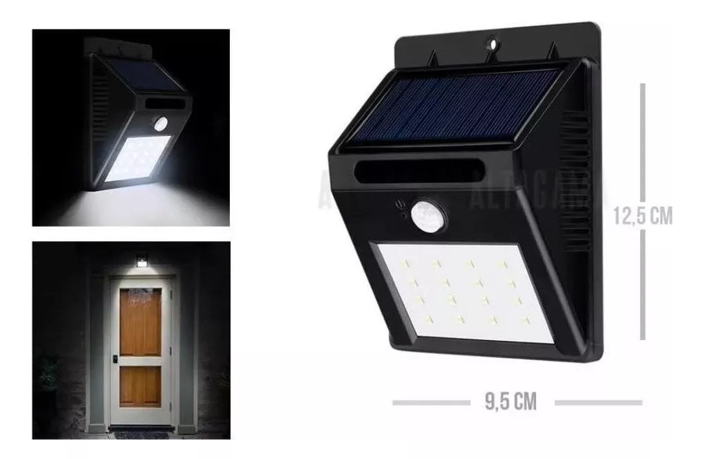 Lámpara 30 led solar con sensor