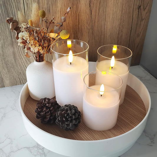 Set de 3 Velas LED Realistas sin Llama