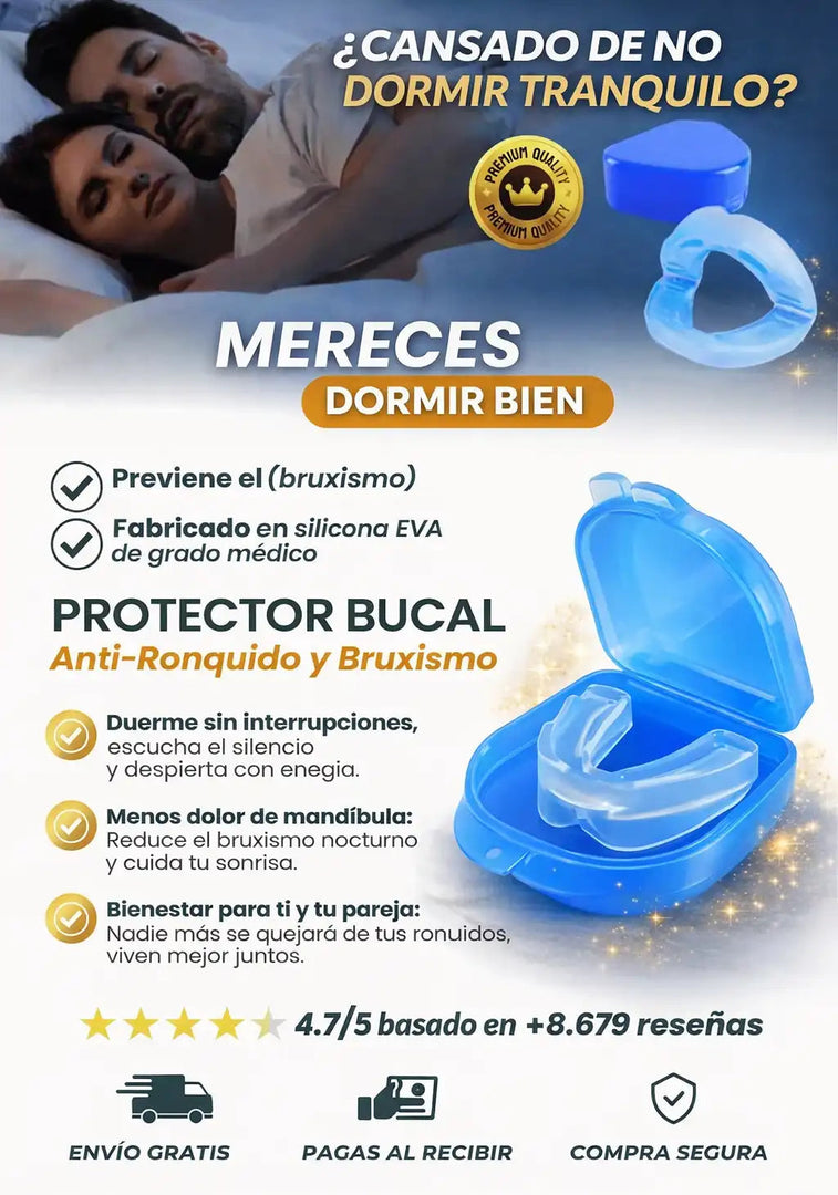 Protector bucal antironquidos y antibruxismo