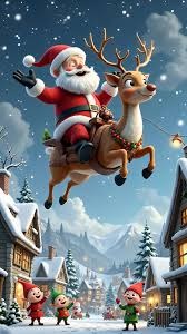 papa noel en reno