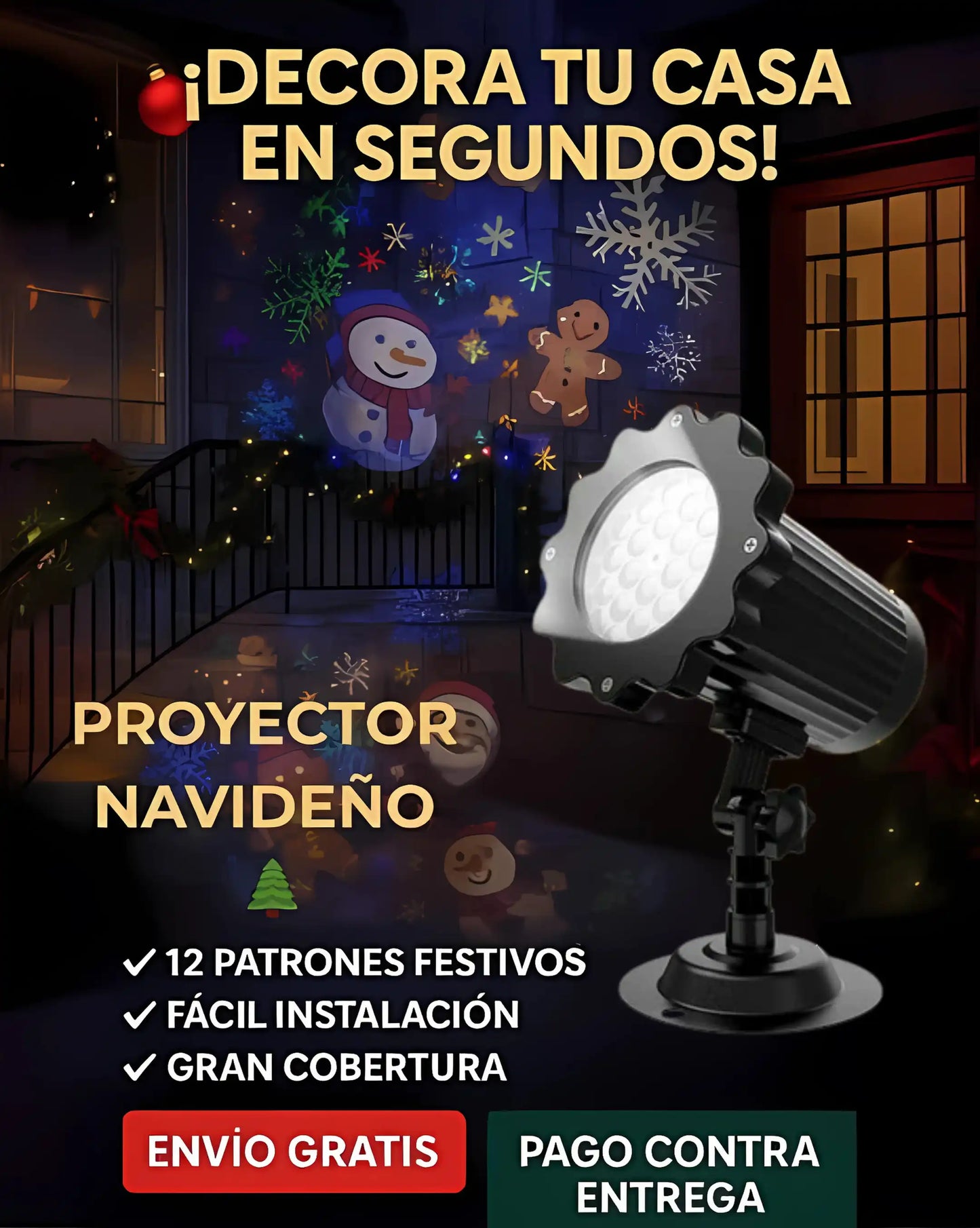Proyector de Figuras Navideñas