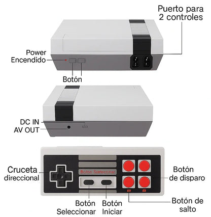 Consola clásica de videojuegos — 620 juegos