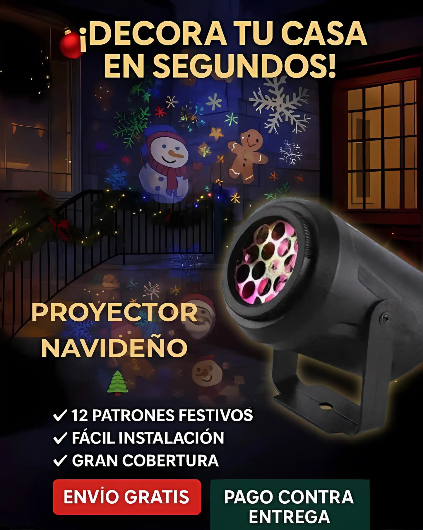 Proyector de Figuras Navideñas