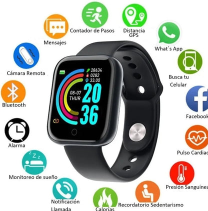 Reloj Inteligente Y68 Ultra + correa de repuesto